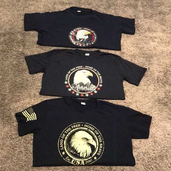 L.O.T.F.H.O.T.B Other - 3 America 🇺🇸 black tee shirts all 3 are (Sz. Large) $25 now $17 for all three